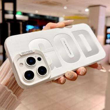 Imagem de HYUEKOKO "GOD HAS A Plan for You, capa de telefone para iPhone 11 Pro Max, linda moda impressão de letras e estética design simples, capa macia TPU fina à prova de choque para meninas, mulheres e