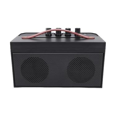 Imagem de Alomejor Amplificador de Guitarra Portátil de 30W Com Reverb e Distorção, 8 Horas de Autonomia, Ideal para Guitarristas Praticarem Em Viagens, preto.