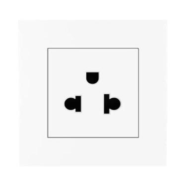 Imagem de Tomada De Parede Padrão Americano Branca 16A 110-250V Painel De 86mm P