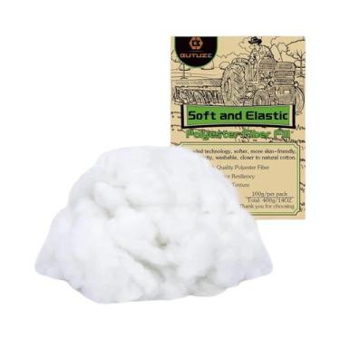 Imagem de Fibra De Poliéster De Alta Resiliência Branca Para Artesanato Animais 