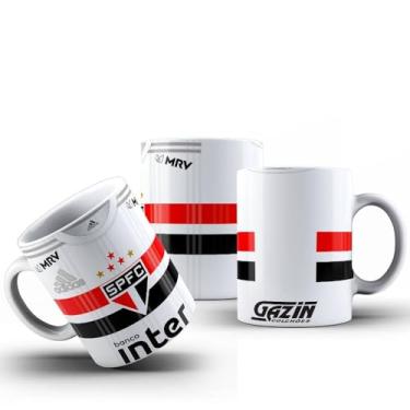 Imagem de Caneca São Paulo Futebol Clube Time Tricolor Porcelana 325ml (CAMISA 1)