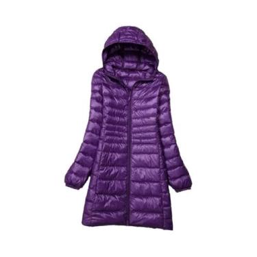 Imagem de Jaqueta De Inverno Leve Com Capuz Em Pluma De Pato Branca plus Size Pa