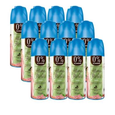 Imagem de Kit 12 Desodorante Spray Alma de Flores Clássico 90ml