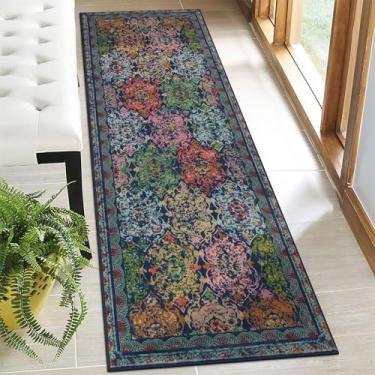 Imagem de Vaukki Tapete de corredor de corredor, tapete de lavanderia macio vintage desgrenhado, tapete de corredor de entrada antiderrapante, tapete lavável de área de cozinha de fazenda para banheiro, entrada