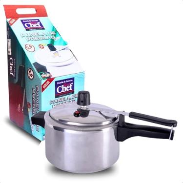 Imagem de Panela de Pressão Polida com Valvula de Segurança de Silicone Bon Chef 2,5 litros