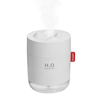 Imagem de Umidificador Difusor de Névoa USB 500mL com Luz Noturna Portátil Silencioso Óleos Essenciais Frio Desligamento Automático Mesa para Casa Viagem Escrit