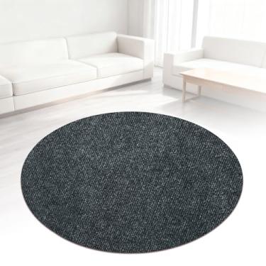 Imagem de Almofadas reclináveis de 69,8 cm para pisos de madeira, tapete de borracha redondo, protetores de piso reclináveis com suporte de borracha para madeira à prova d'água evitam arranhões sob cadeiras