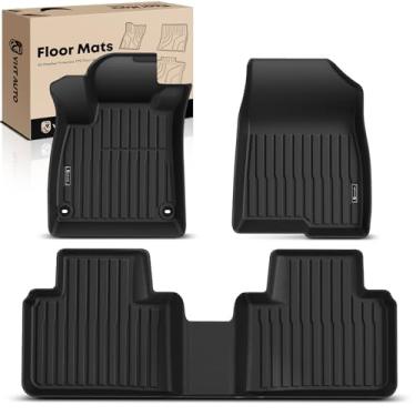 Imagem de YHTAUTO Os tapetes para Honda Accord 2023-2026 incluem híbrido, TPE para todos os climas, impermeáveis, antiderrapante, inodoro, acessórios Accord, forro frontal e 2ª fileira preto