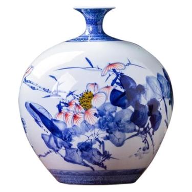 Imagem de Vaso decorativo de cerâmica clássico pintado à mão de alta qualidade para decoração de arte, casa, casa, casamento, sala de estar, quarto, decoração de casa