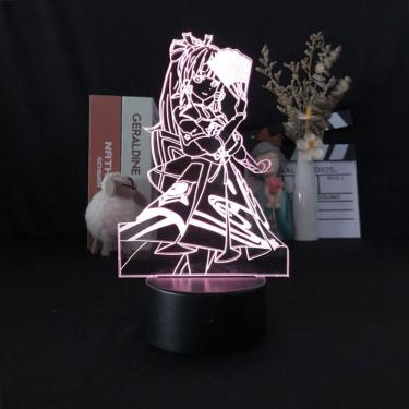 Imagem de Luz noturna LED 3D Plants vs Zombies Barbaras Color Changing