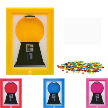 Imagem de Porta-retrato dispensador de doces, dispensador de doces montado na parede 2026, dispensa doces, nozes, petiscos para animais de estimação. Arte retrô para casa/escritório, adequado para Halloween e