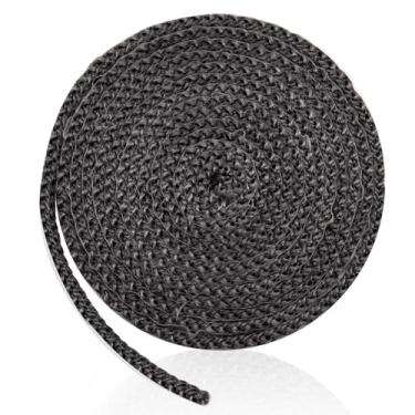 Imagem de Criditpid 1-00-2312 Junta de vidro para porta para Harman P35i, P38, P43, PC45, P61, P68, PF100, Absolute 43 fogões a pelotas, fogões de carvão e madeira Harman, fita de vedação plana autoadesiva para