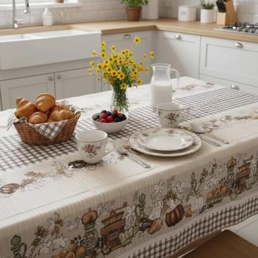 Imagem de Toalha De Mesa Quadrada 4 Lugares 145x145cm Poliéster e Algodão(Toque Natural)