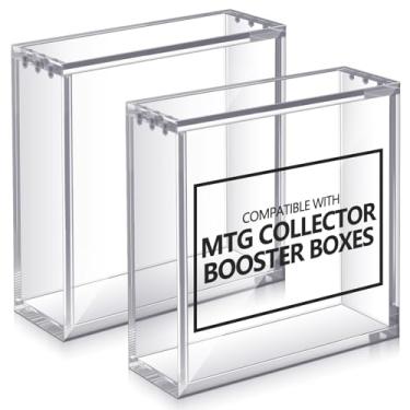 Imagem de Cinnvoice Caixas booster de colecionador, compatíveis com MTG Collector Booster Boxes, estojo magnético de acrílico, empilhável para colecionadores (2 peças, 14 x 4 x 13 cm)