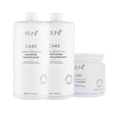 Imagem de Kit Capilar Keune Derma Sensitive - Shampoo e Condicionador e Mascara de Hidratação 500 ml-Unissex