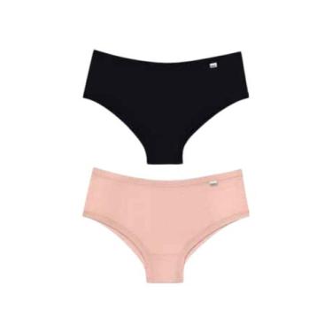 Imagem de Kit/2 Calcinha Alta DelRio 503021 Fio Brilhante Modal T. P/GG, GG, D2,