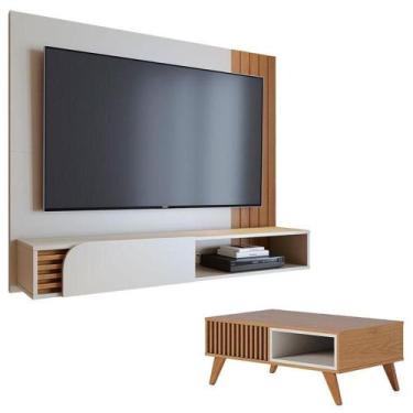 Imagem de Home Suspenso Jurerê 1.6 Off White Matte Freijo Com Mesa De Centro Jer