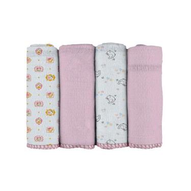 Imagem de Pano de Boca para Bebê 34 cm x 34 cm Bublim, Feminino