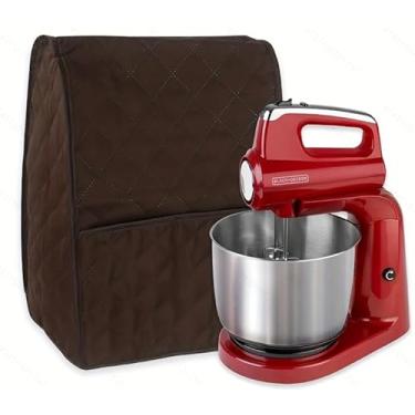 Imagem de Capa de batedeira compatível com a batedeira KitchenAid, serve para todos os modelos de cabeça inclinada e elevação de tigela (marrom)