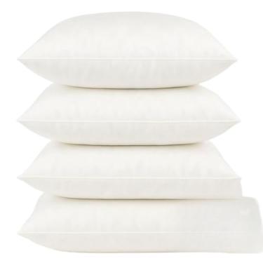 Imagem de Almofadas Decorativa Enchimento Refil 45x45cm Antialérgico – Kit com ate 6 Peças Macia e Encorpada(4 Almofadas)