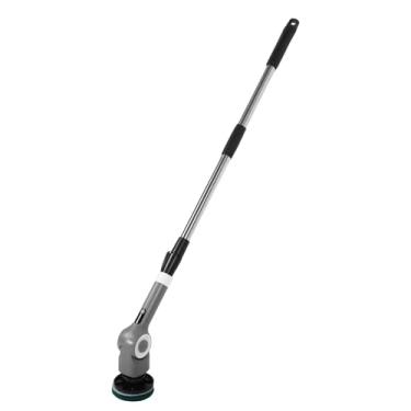 Imagem de AUNMAS Escova de Limpeza Elétrica Ajustável de Velocidade, Purificador Giratório Sem Fio Com Alça de Extensão para Pisos de Azulejos de Banheira de Banheiro