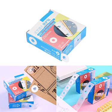 Imagem de Adesivos de Reforço Furador Buracos PVC com Operação Simples para Produção DIY Etiquetas Reparo e Decoração Documentos F