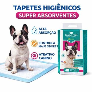Imagem de Tapete Higiênico para Cachorro Confort Pads 55x60 Super Absorvente com