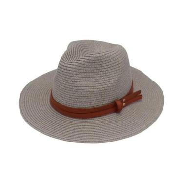 Imagem de Chapéu De Palha Feminino De Verão Respirável Estilo Panamá Jazz Acessó