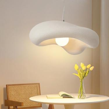 Imagem de Luminária de mesa pendente, luminária de cozinha, branca, soquete E27, estilo vintage campestre, com altura ajustável, lustre criativo para cozinha, sala de estar e escritório, 60 cm (cinza)