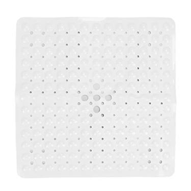 Imagem de SIWOTED Tapetes de banho para banheira, grandes laváveis, para banheiro, pisos, acessórios para idosos, branco (53 * 53cm)