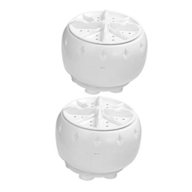 Imagem de MUCKLILY 2 peças de máquina de lavar automática para lavanderia, mini máquina de lavar portátil, mini lava-louças para pia de plástico
