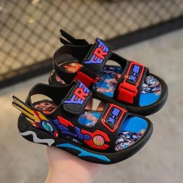 Imagem de Sandálias Pretas De Verão Para Meninos Disney Calçados Casuais Para Be