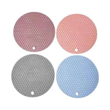 Imagem de Tapetes De Silicone Multicoloridos Em Forma De Favo De Mel Resistentes