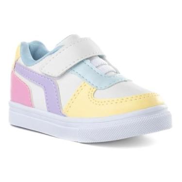 Imagem de Tênis Infantil Menina e Menino Casual Do 20 Ao 27 Confortável Macio E Antiderrapante Para Uso Prolongado Não Machuca o Pé (Rosa e Amarelo, BR, Criança de 1 a 3 anos, Numérico, 24)