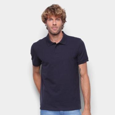 Imagem de Camisa Polo Hering Básica Masculina, Azul escuro, P