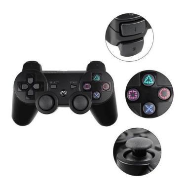 Imagem de Gamepad Wireless para PlayStation 3 - Joystick com 6 Eixos