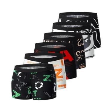 Imagem de Calças Boxer Estampadas Para Homens Em Tamanhos Grandes, Pacote Com 4,