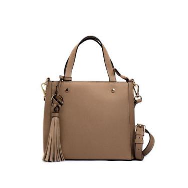 Imagem de Bolsa Feminina WJ Tiracolo Pequena Estruturada Bege, Bege, Único
