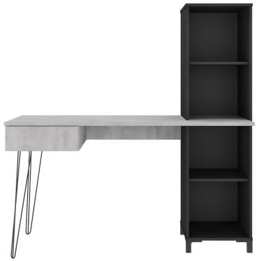 Imagem de Escrivaninha Com Estante E Gaveta Fusion Terrazza carvalho