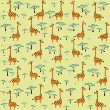 Imagem de Papel De Parede Infantil Girafa Safari