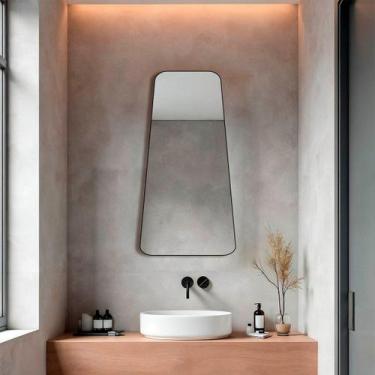 Imagem de Espelho Grande Orgânico Pinterest 60x110 Lapidado Decorativo Quarto Sa