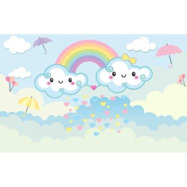 Imagem de Painel de Lona Chuva de Amor e Guarda Chuva - Fabrika de Festa, 300x17