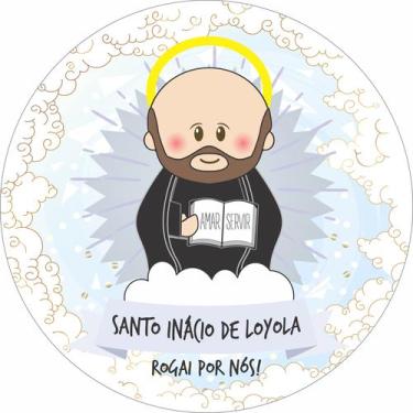 Imagem de Painel de Lona Redondo Santinhos Católicos Santo Inácio de Loyola - Fa