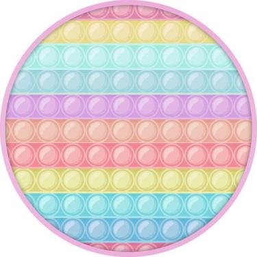 Imagem de Painel de Lona Redondo Pop It Candy Color Borda Rosa - Fabrika De Fest