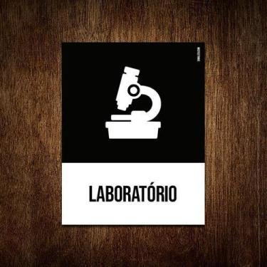 Imagem de Placa Sinalização Ícone - Laboratório 18X23 - Sinalizo