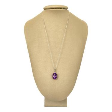 Imagem de Colar Em Prata 925 Ametista Clássica Sofisticada P. Vecchio - Ponte Ve