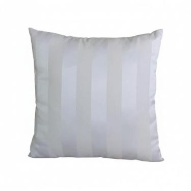 Imagem de 02 Capas Almofadas Quarto Jacquard Zíper Listras Cru 45X45 - Nosso Lar