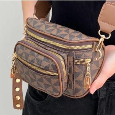 Imagem de Bolsa Pochete Inspiração  Praticidade, Estilo e Transversal, Marrom