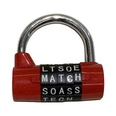 Imagem de Cadeado De Segurança Com Senha De 5 Dígitos Em Formato U Para Armário 