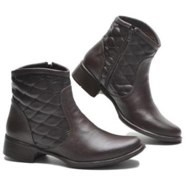 Imagem de Bota Feminina Casual Couro Legítimo Metalassê 312-Feminino